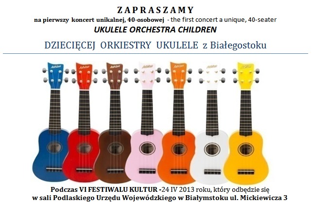 Dziecięca orkiestra ukulele z Białegostoku zaprasza! 